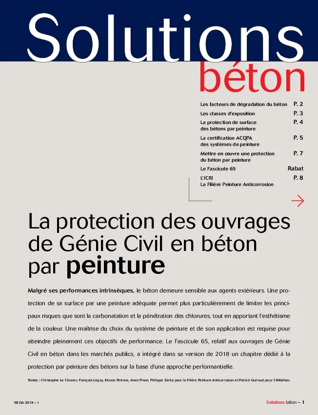 La protection des ouvrages de Génie Civil en béton par peinture
