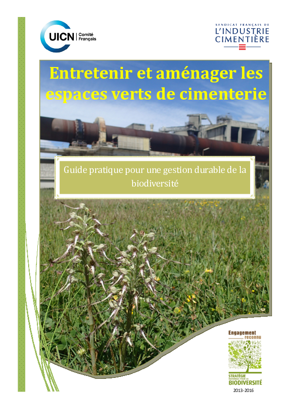 Entretenir et aménager les espaces verts de cimenterie - Guide pratique pour une gestion durable de la biodiversite