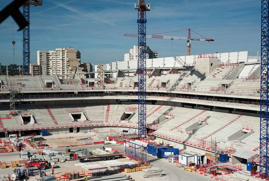 Vue de l’intérieur de l’Arena.