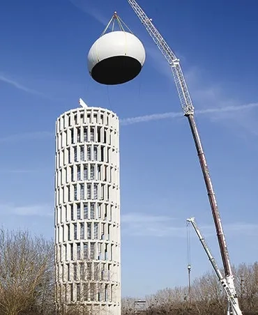 mise en place du radôme.