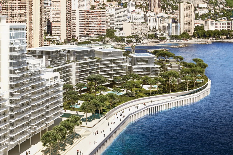 Les programmes de l’extension (logements de très grand luxe, commerces...) seront fondés sur un remblai de sable marin.  La face supérieure de la ceinture de caissons accueillera une promenade piétonnière. 