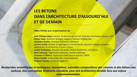 Les bétons dans l'architecture d'aujourd'hui et de demain