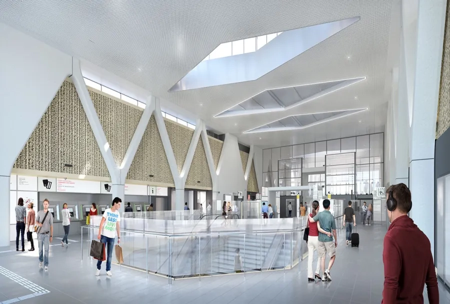 La structure biomorphique de la gare des Ardoines conçue par Valode et Pistre s’apparente à un squelette. La structure biomorphique de la gare des Ardoines conçue par Valode et Pistre s’apparente à un squelette.