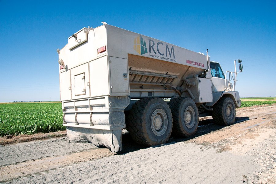 L’épandeur à liant de RCM.