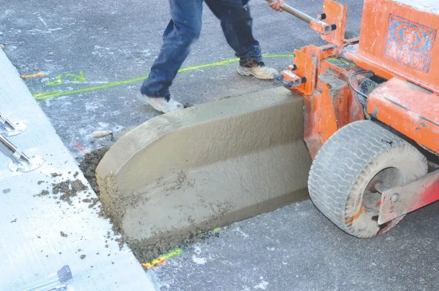 Les grandes étapes de la réalisation des bordures en béton extrudé