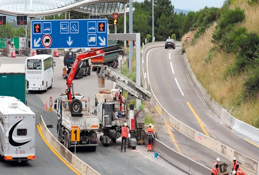 Particularité du chantier : travailler sur une infrastructure ouverte à la circulation