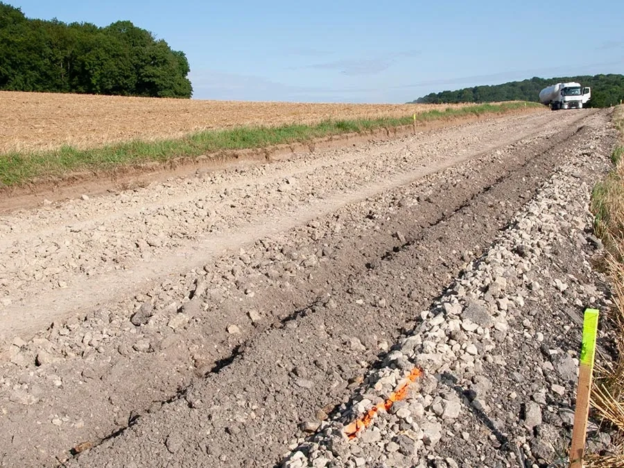 La RD élargie de 1,50 m