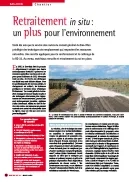 Retraitement in situ : un plus pour l'environnement