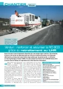 Verdun : renforcer et sécuriser la RD 603 grâce au retraitement au LHR