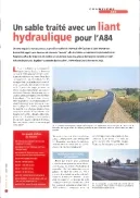 Un sable traité avec un liant hydraulique pour l'A84