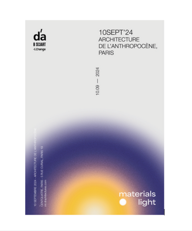 Affiche Materials & light 10 sept 24