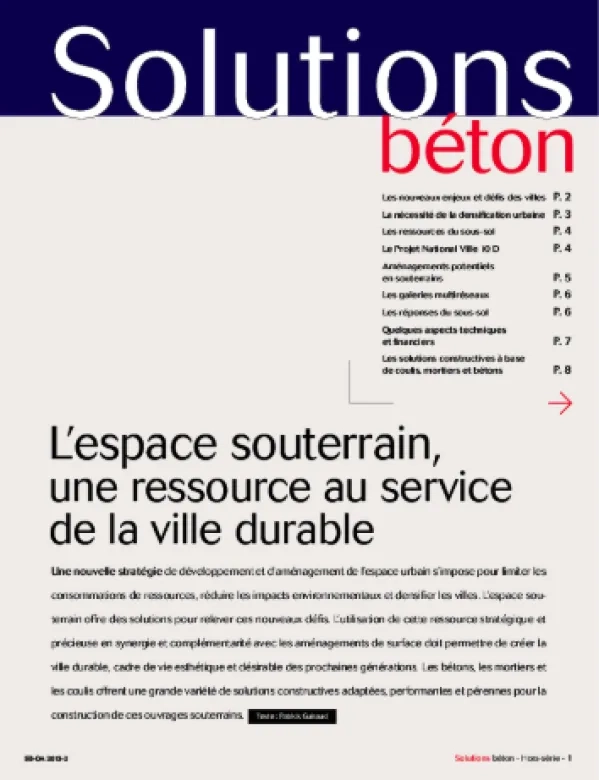 L'espace souterrain