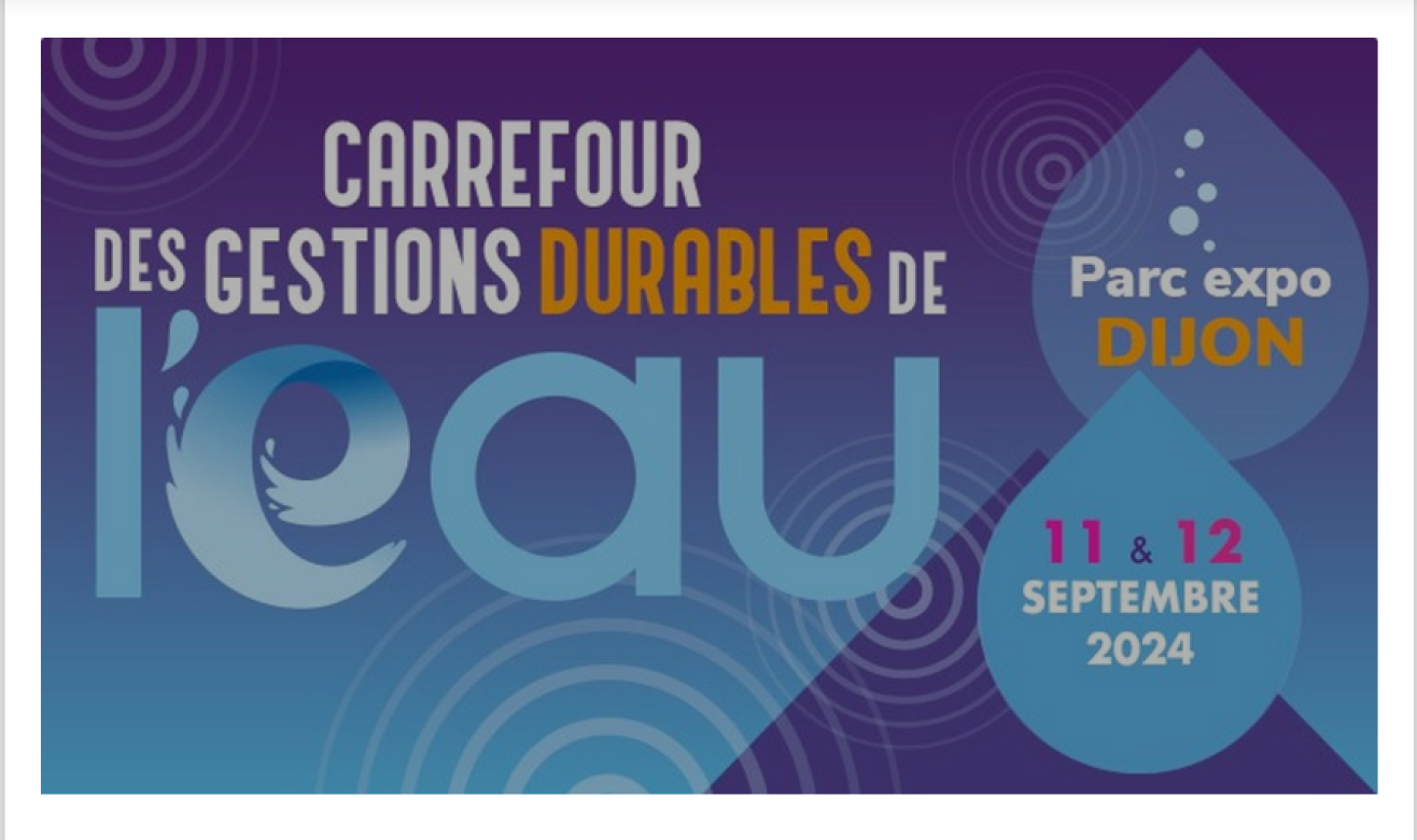 affiche Carrefour des gestions durables de l'eau, sept 2024, Dijon