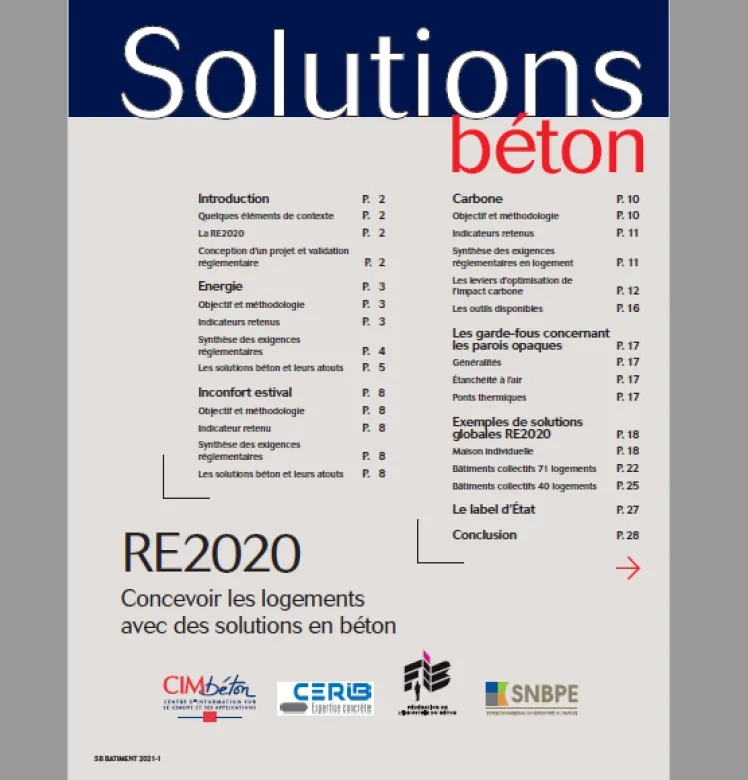 Couverture du Solutions Béton RE2020